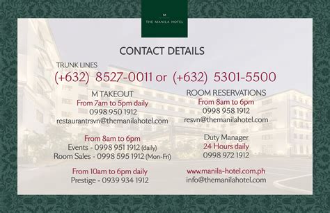 manila hotel contact number